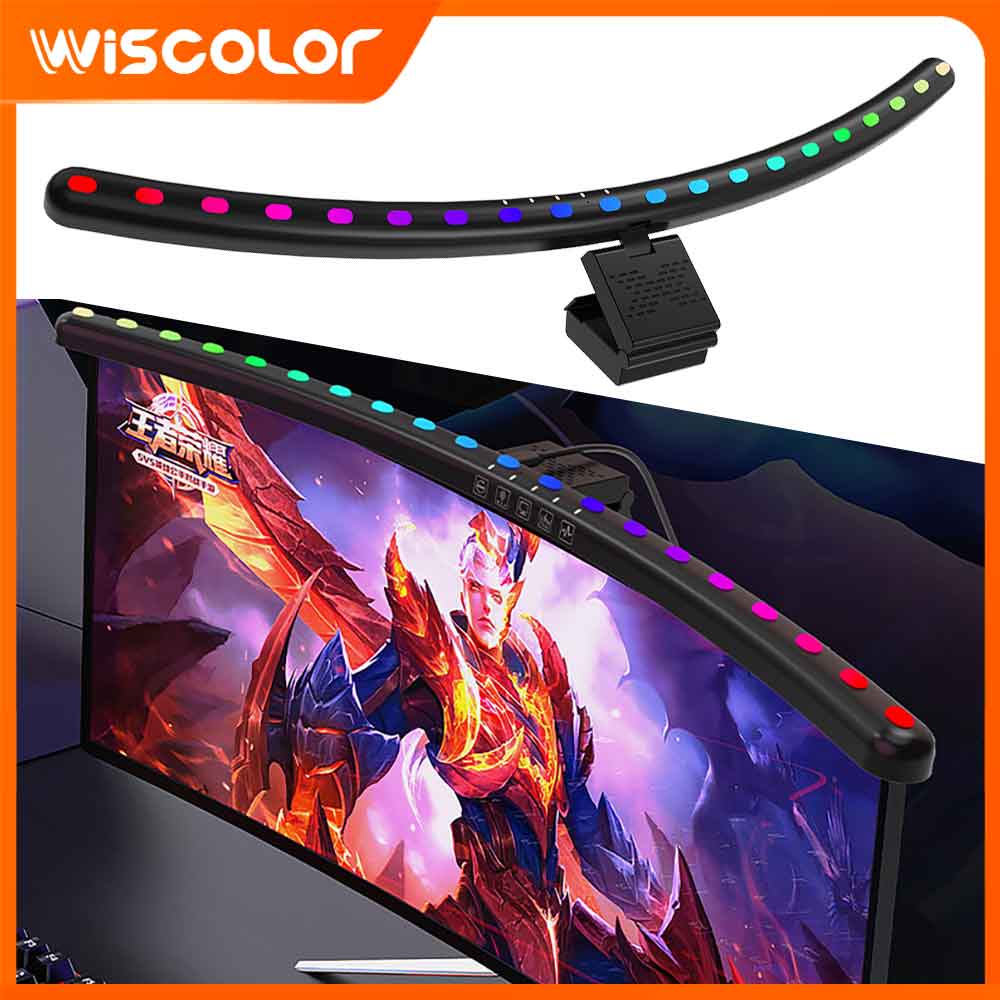 Desk Setup No Monitor - Barra de Luz RGB para Monitor,