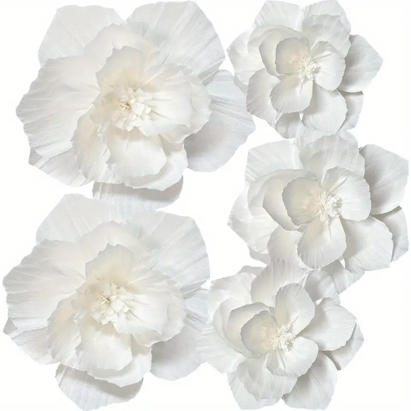 Desk Setup Background - 5 pacotes de flores de papel