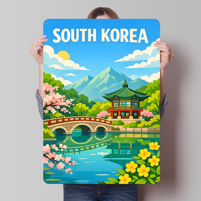 Desk Setup Poster - Placa de Metal Vintage Personalizada com