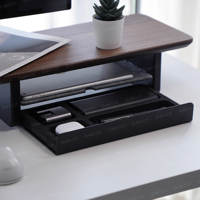 Desk Setup Home - Suporte para monitor, gavetas de armazenamento,