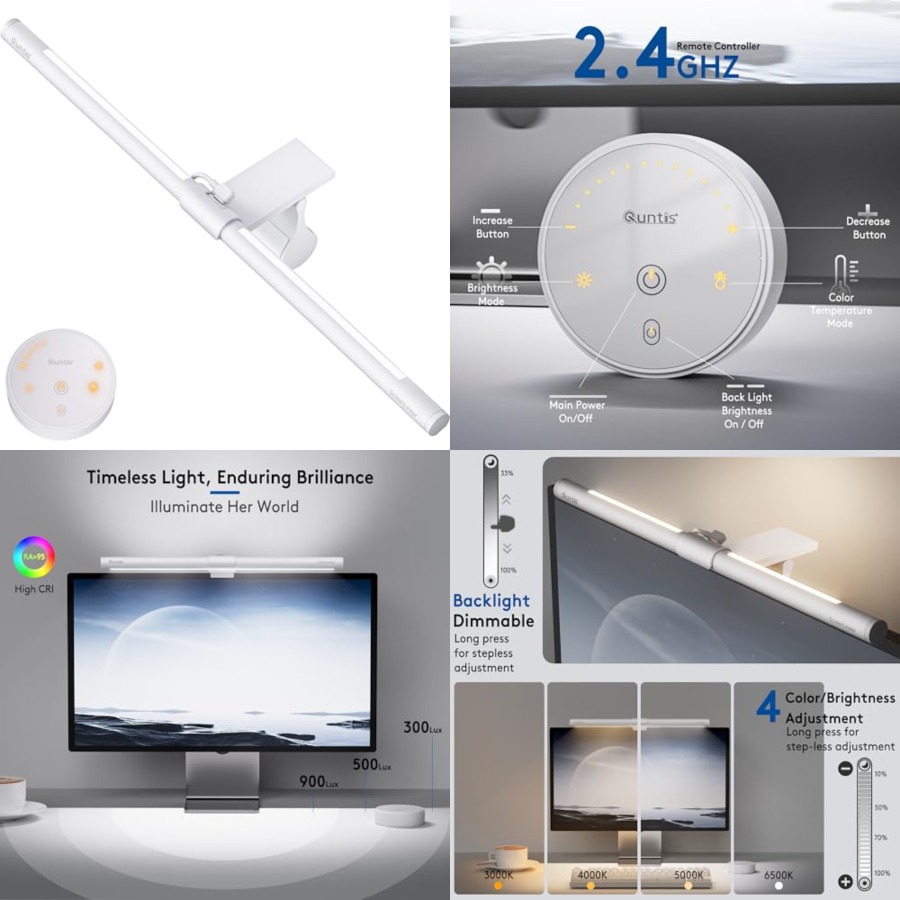 Desk Setup No Monitor - Barra de Luz para Monitor com