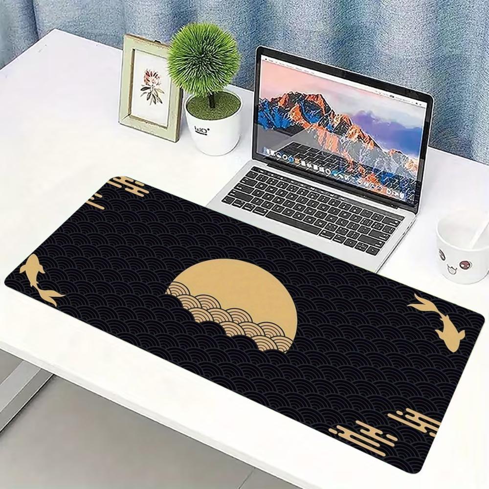 Desk Setup Pc And Laptop - Mouse Pad Gamer Grande Japonês Golden