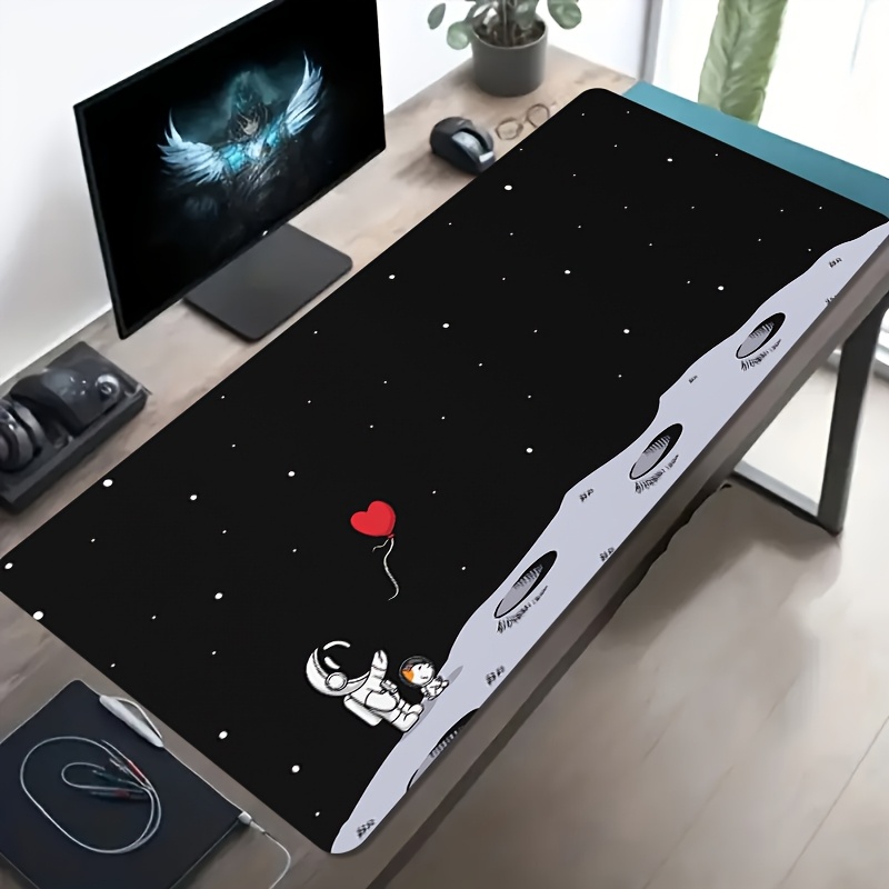 Desk Setup Pc And Laptop - Mouse Pad Gamer Extragrande Astronauta na