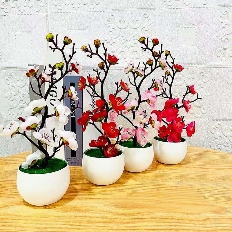 Desk Setup Background - Simulação de ameixa vaso de flores