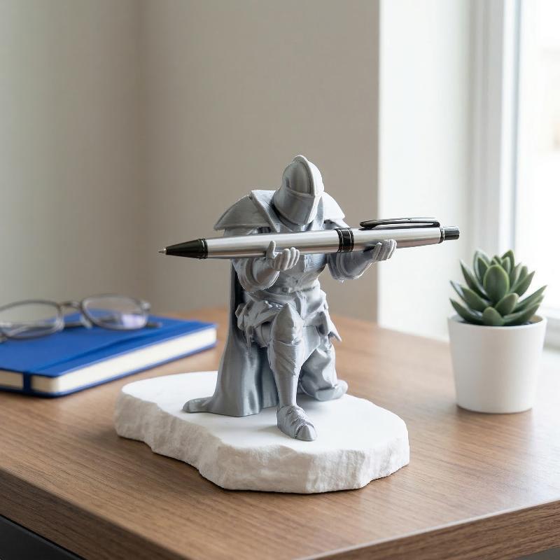 Desk Setup Home - Suporte para canetas em resina, armadura