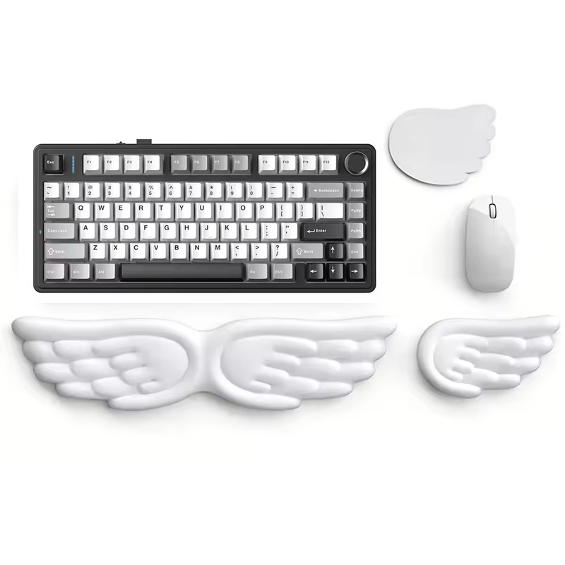 Yellow Desk Setup - Descanso de pulso para teclado e