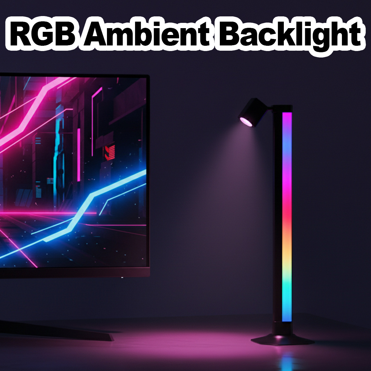 Desk Setup Background - Barra de Luz Inteligente LED RGB