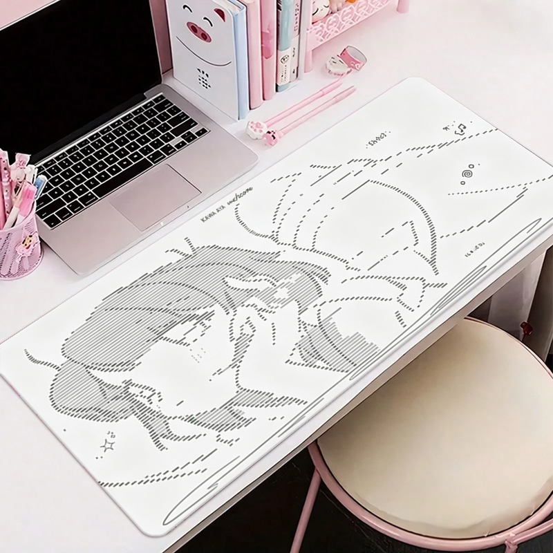 Desk Setup Rug - 1Pç Mouse Pad de Couro Anime