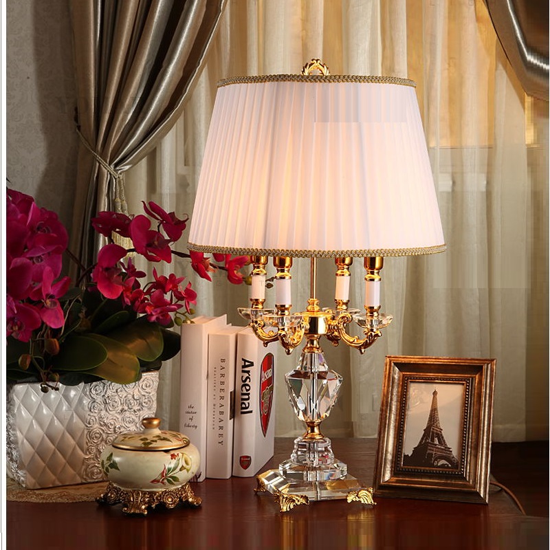 Luxo Cristal Table Lamp Ilumin - Yellow Desk Setup avaliação e preço