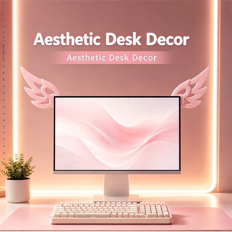 Decoração Kawaii 3D com Asas p - Desk Setup No Monitor avaliação e preço