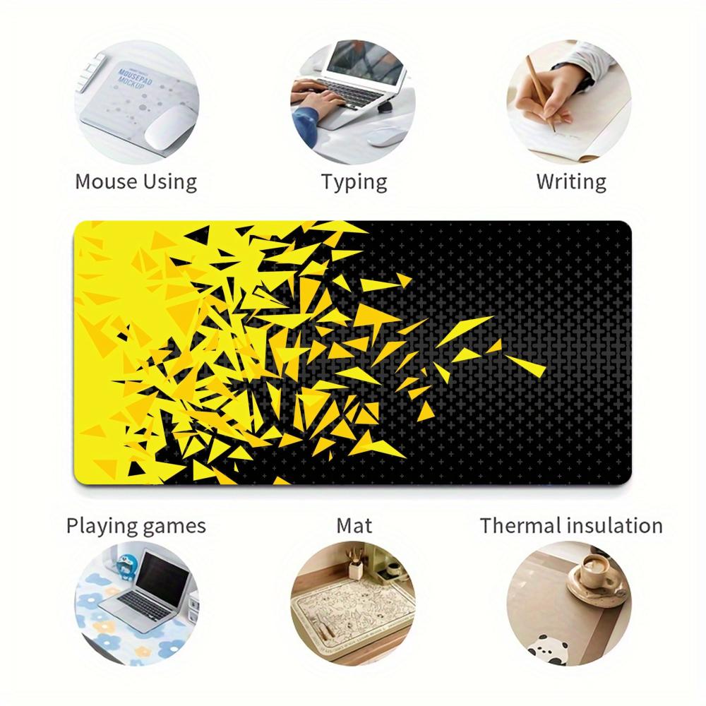 Arte amarela simples mouse pad - Yellow Desk Setup avaliação e preço