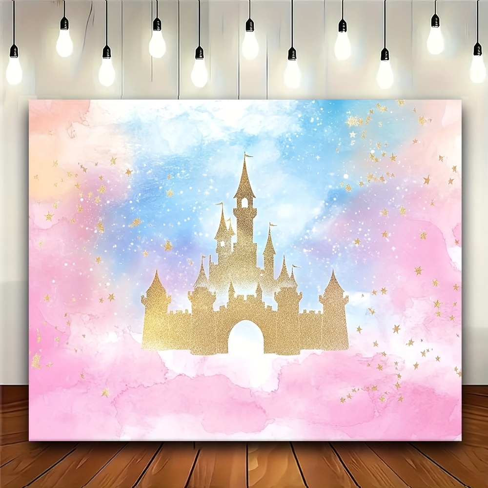 1 princesa castelo aquarela pa - Desk Setup Background avaliação e preço