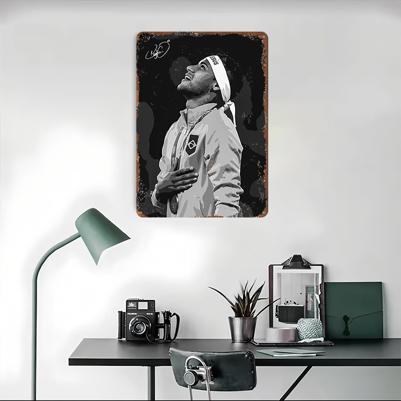 Neymar Jr. Placa de Metal Vint - Desk Setup Poster avaliação e preço