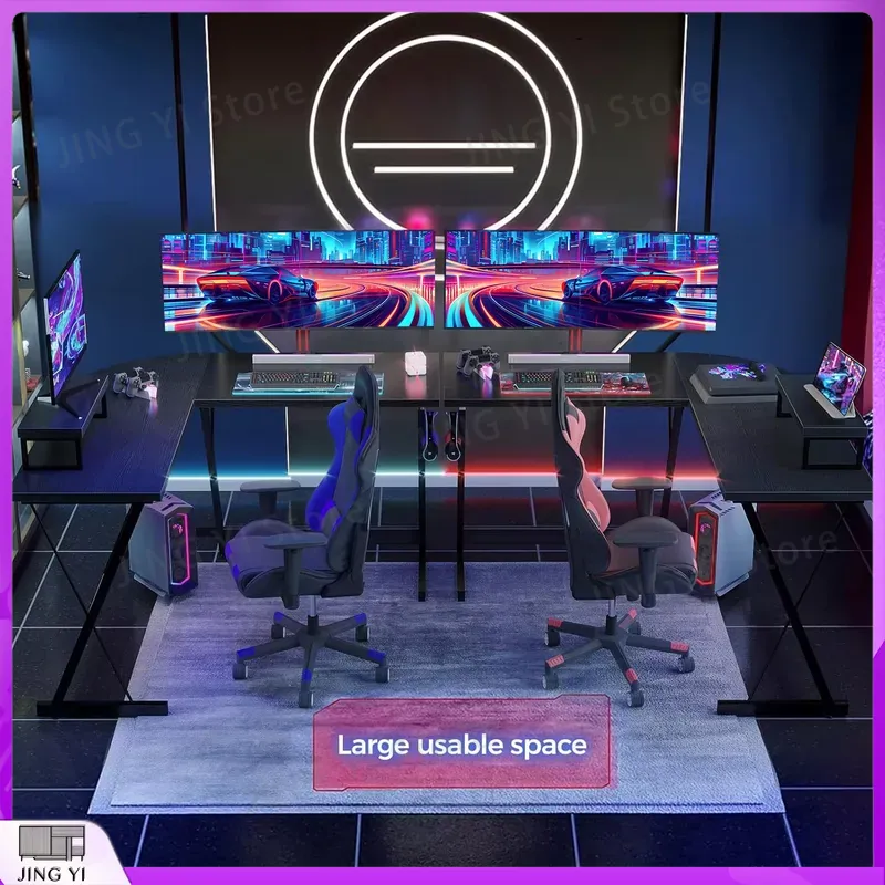 Mesa de Jogos em Forma de L co - Desk Setup No Monitor avaliação e preço