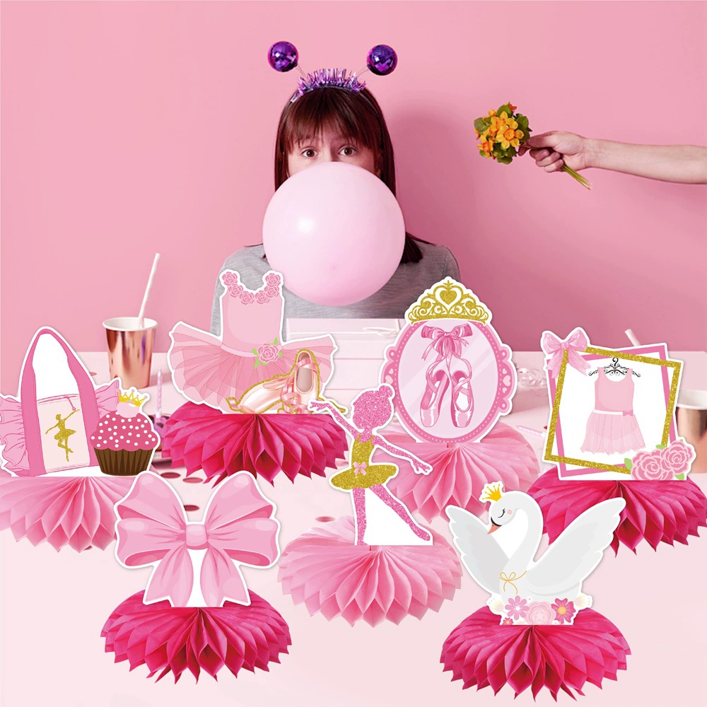 9 pçs arco rosa ballet tema de - Desk Setup Background avaliação e preço
