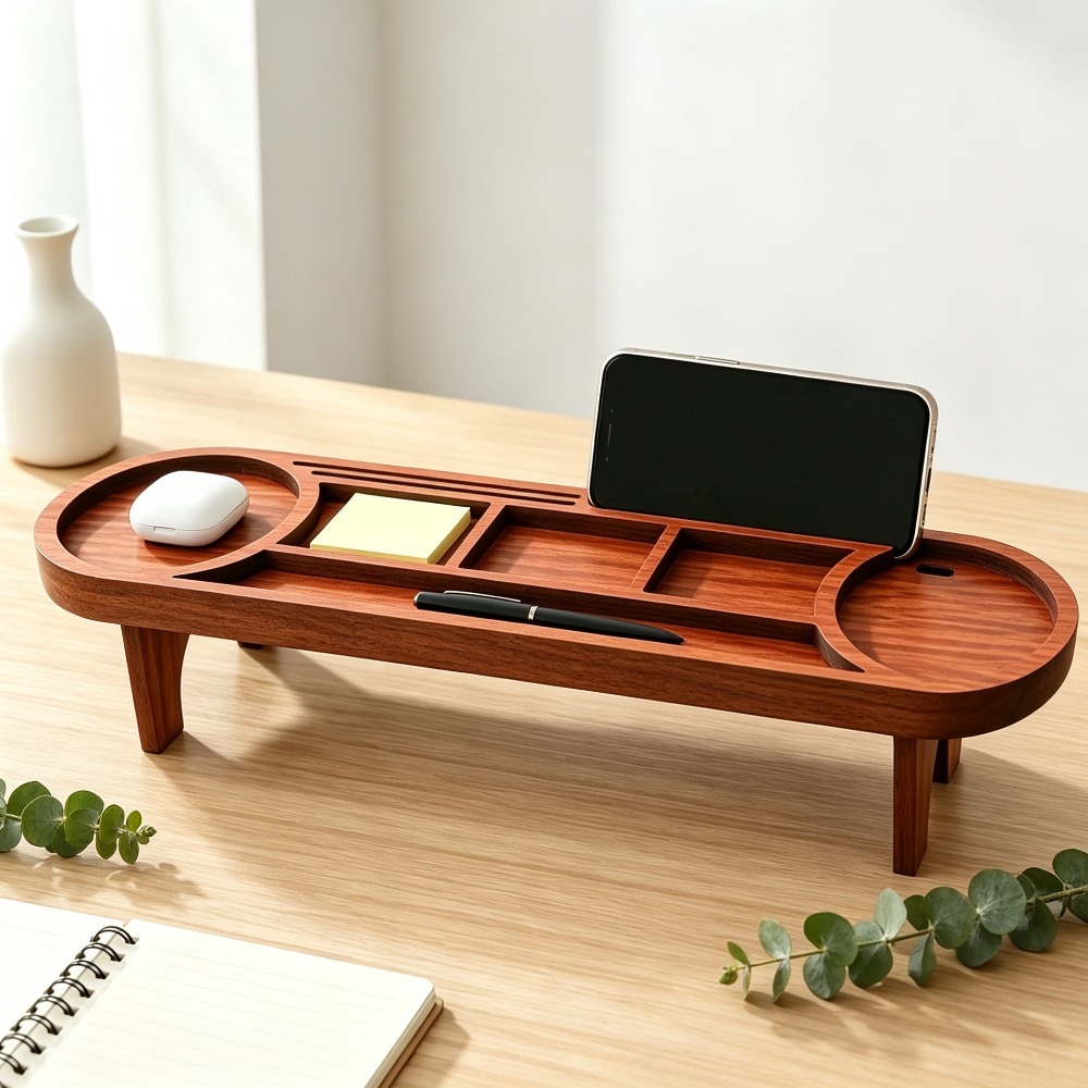 Organizador de Mesa de Madeira - Desk Setup Home avaliação e preço