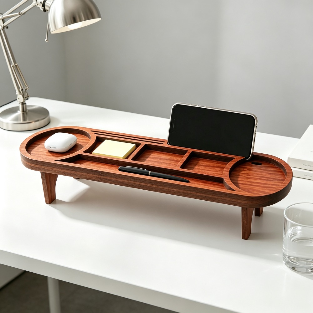 Organizador de Mesa de Madeira - Desk Setup Home avaliação e preço