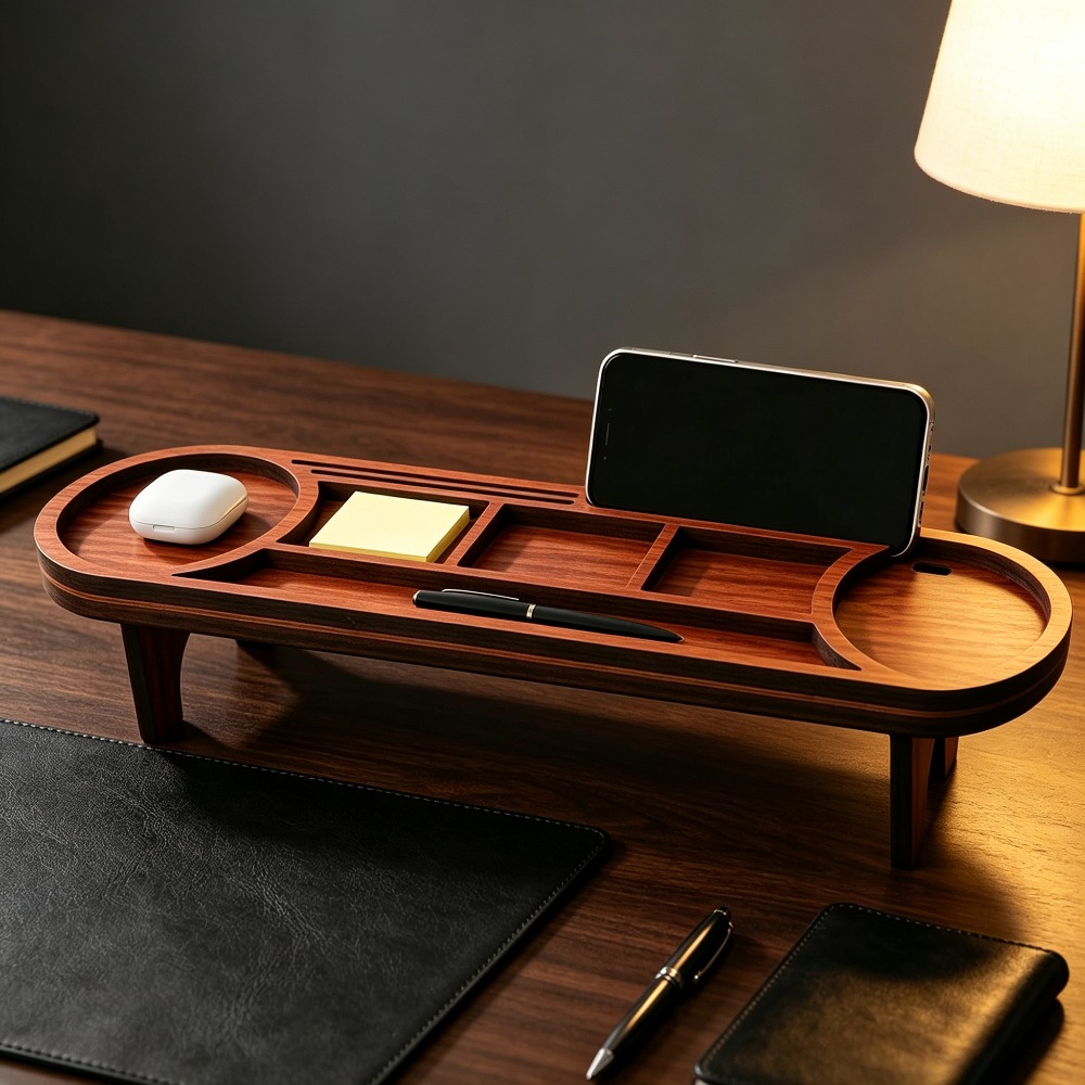 Organizador de Mesa de Madeira - Desk Setup Home avaliação e preço