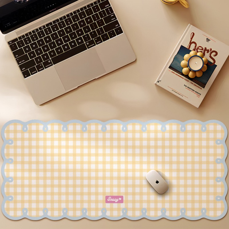 Mouse pad xadrez grande rosa a - Yellow Desk Setup avaliação e preço