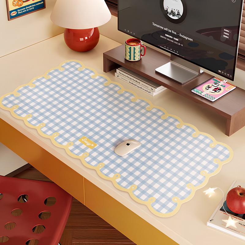 Mouse pad xadrez grande rosa a - Yellow Desk Setup avaliação e preço