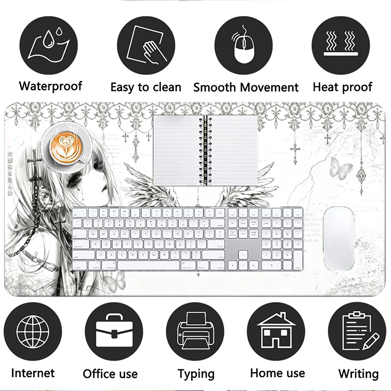 Mousepad de Couro Preto e Bran - Desk Setup Rug avaliação e preço