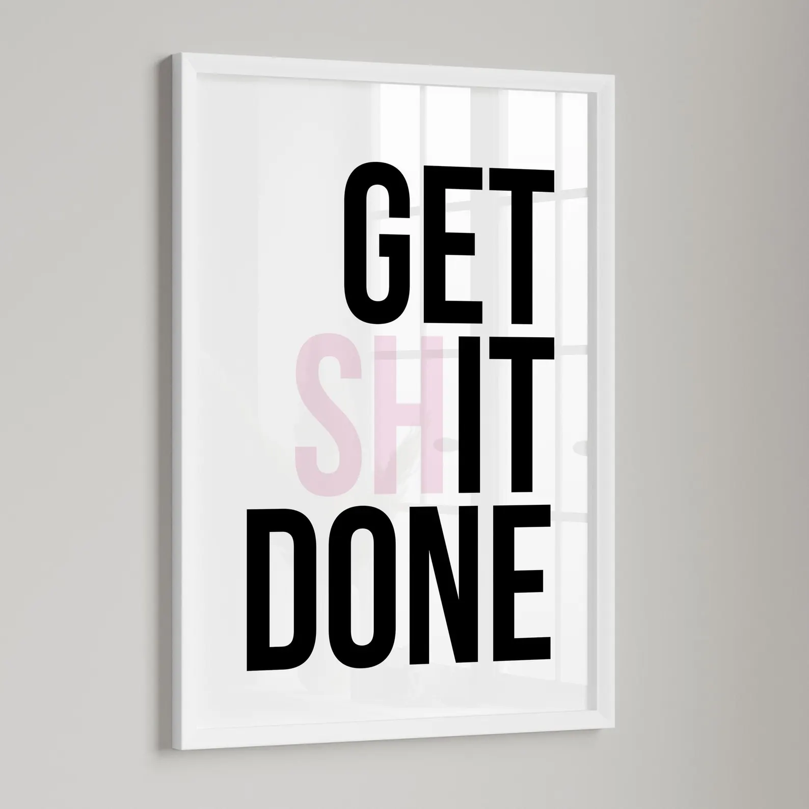 Pôster Motivacional Get Shit D - Desk Setup Poster avaliação e preço