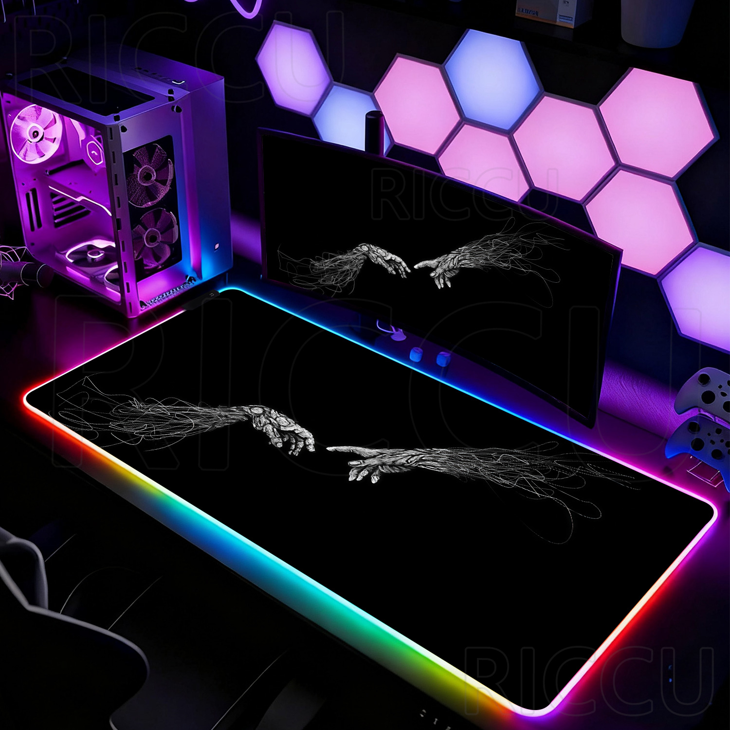 Mouse Pad RGB XXL HD Grande Pr - Desk Setup Pc And Laptop avaliação e preço