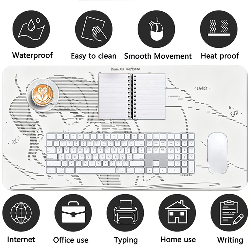 1Pç Mouse Pad de Couro Anime A - Desk Setup Rug avaliação e preço